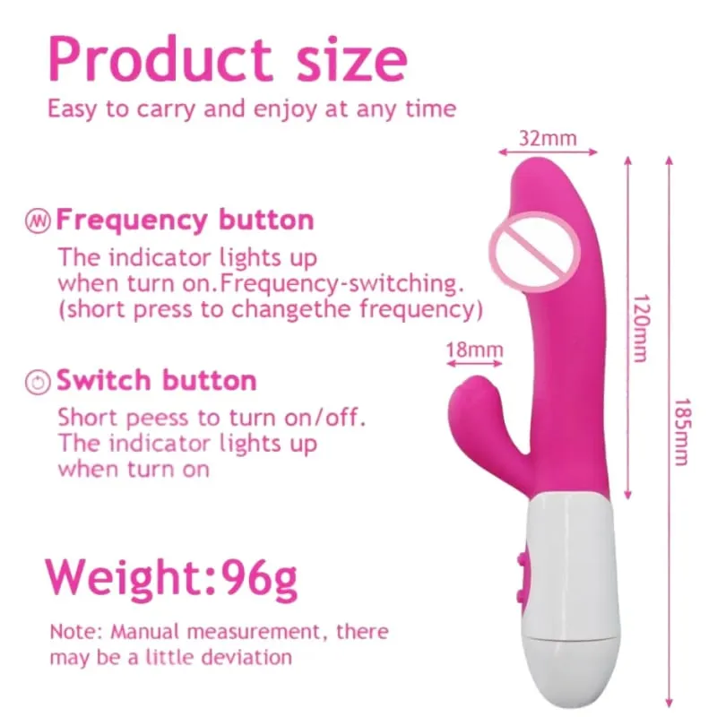סיליקון G-Spot רטט רטט כפול דגדגן לעיסוי 10 מהירויות נטענת עמיד למים צעצוע מין תענוג לנשים