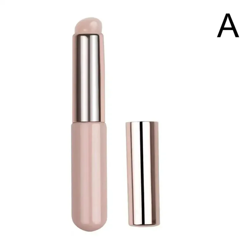 1Pc Siliconen Lippenselen met Afdekkap Concealerborstel Zoals Vingertoppen Q Zachte Lippenstift Make-up Kwasten Ronde Kop Geen Gebroken Roze