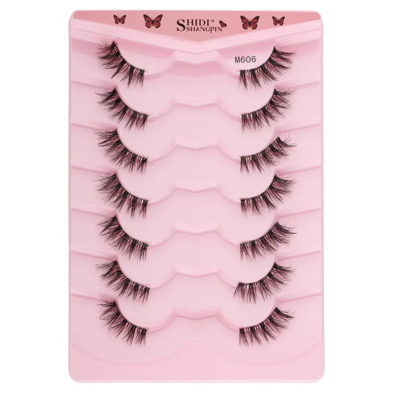 Half EyeLashes Φυσικές χνουδωτές ψεύτικες βλεφαρίδες Cat Eye Lash 3D Faux Mink Lashes Εργαλείο μακιγιάζ για επέκταση βλεφαρίδων με φτερωτές