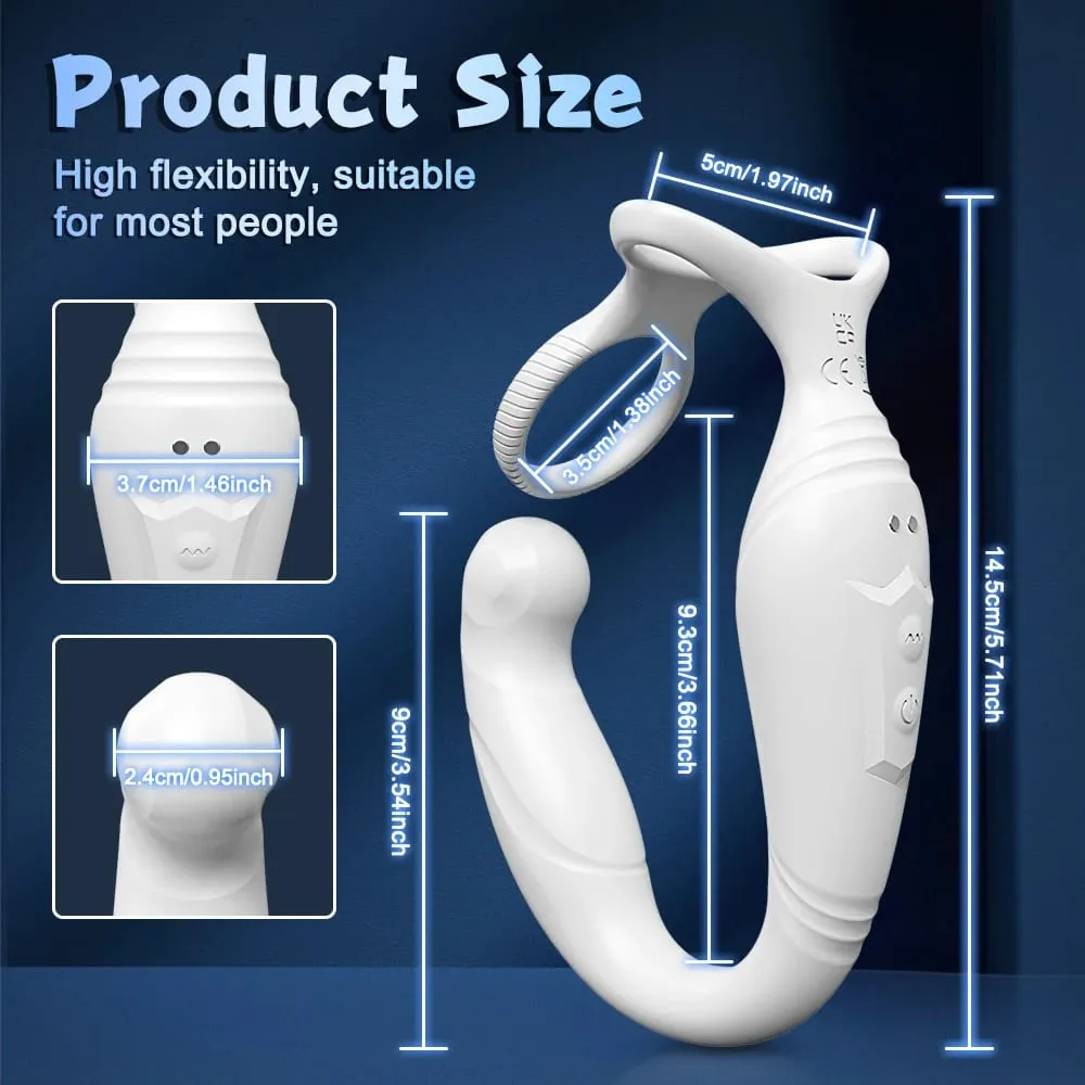 App Control Vibrator for Men Prostate Massager Dual Penis Ring Cock Rings Anal Vibrating Butt Plug Anal Sex Toy for Men