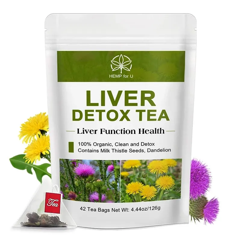 Liver Detox Natural and Organic Herbal Support Clearing Away Heat Detoxifying Tea for Repair Body Fat Metabolism System