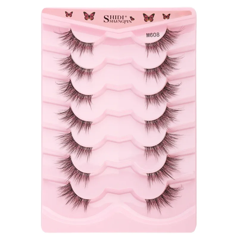 Half EyeLashes Φυσικές χνουδωτές ψεύτικες βλεφαρίδες Cat Eye Lash 3D Faux Mink Lashes Εργαλείο μακιγιάζ για επέκταση βλεφαρίδων με φτερωτές