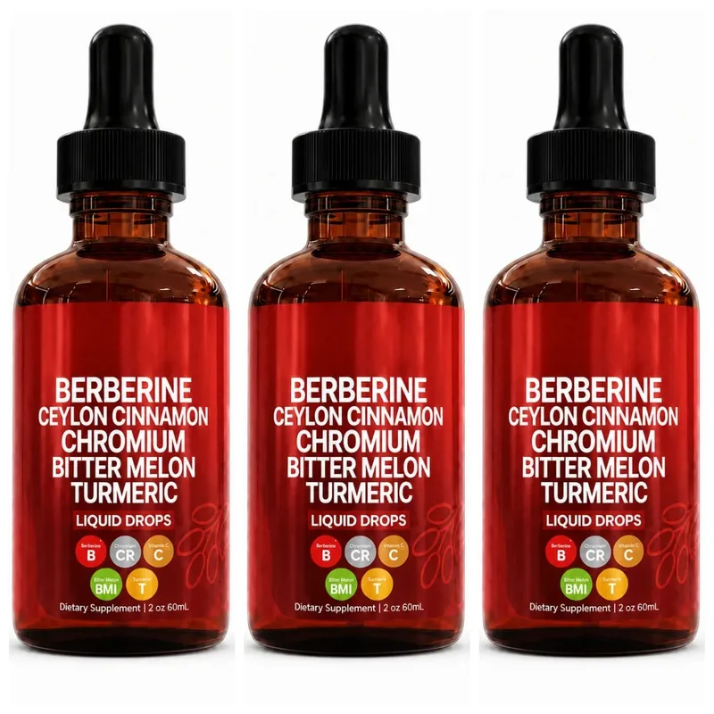Berberine HCl & Ceylon Cinnamon Liquid Drops με Χρώμιο και Κουρκουμά για Ενεργειακή Ζωτικότητα & Υποστήριξη Μεταβολισμού 60 mL