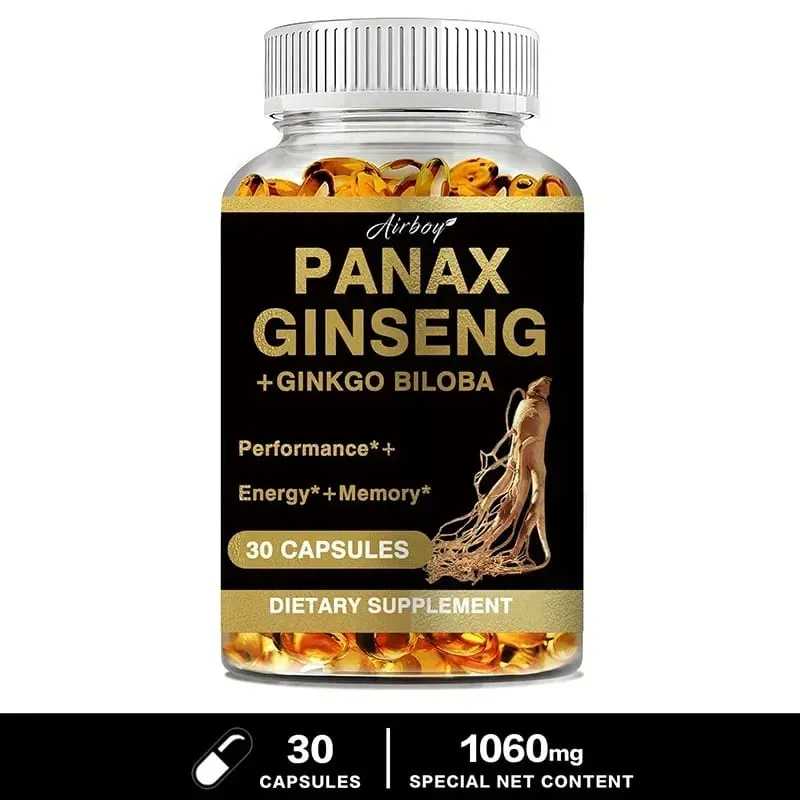 Panax Ginseng + Ginkgo Biloba - תמיכה חיסונית לשפר את הביצועים הפיזיים לשפר את הזיכרון ולשמור על הבריאות הכללית