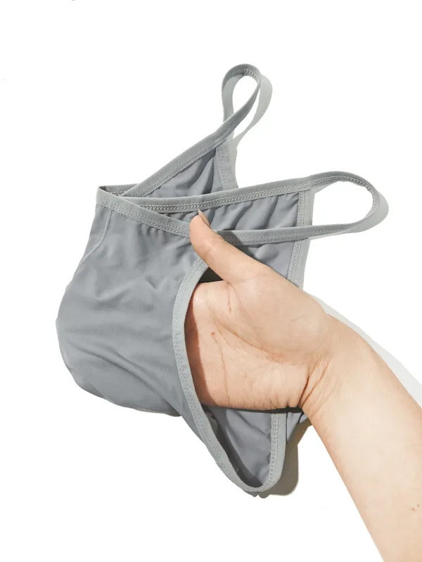 1PC Men's Sexy Low-Waist Briefs with Large Pouch Single Color Thin Belt Comfortable Thin Design for Summer Pure Color Underwear