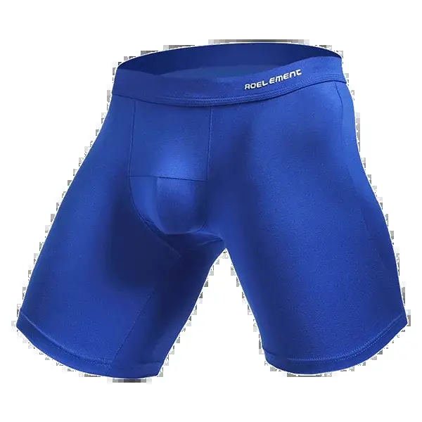 Caleçon de sport anti-usure pour hommes, sous-vêtement extensible, cinq quarts, boxer Modal, boxer long de course à séchage rapide
