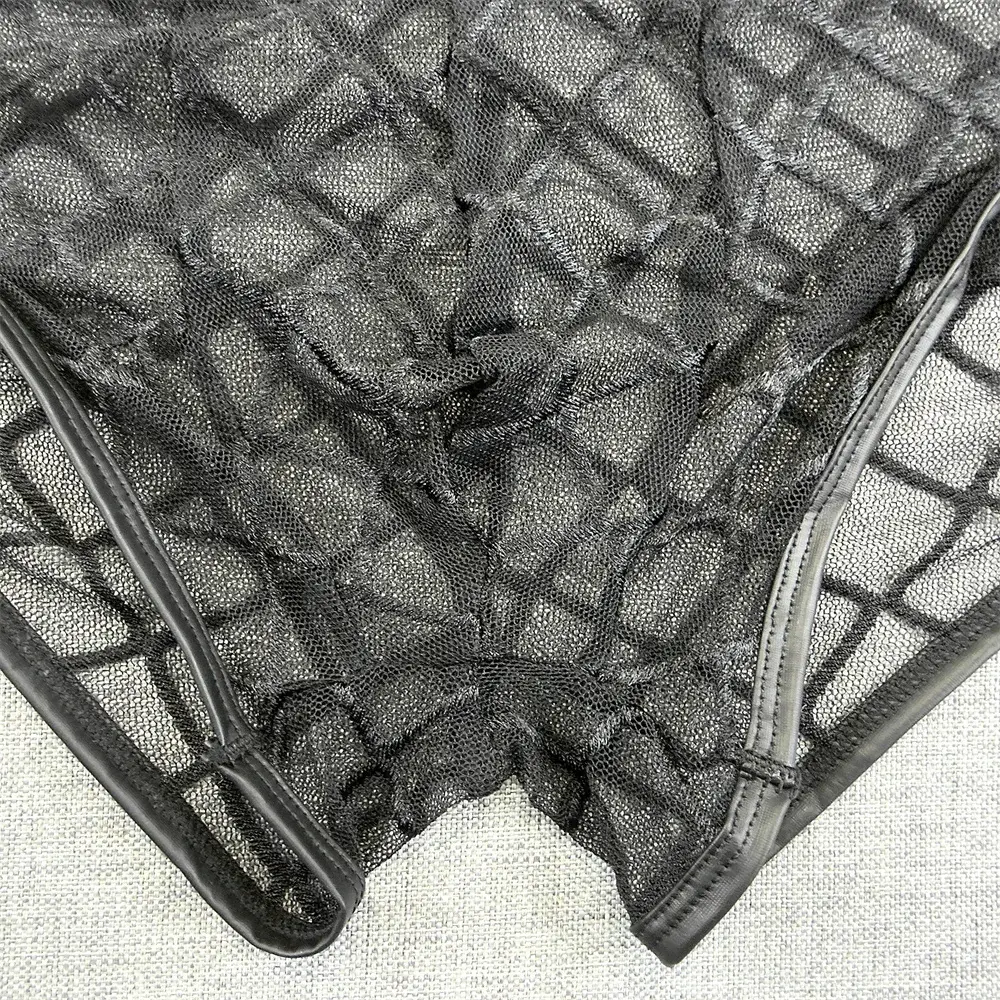 Male Sexy Diamond Mesh Ultra-thin Transparent Boxer Shorts Summer Quick Drying Boyshorts Bulge Pouch Men Underwear
