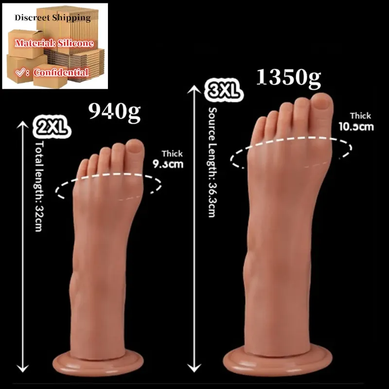 Tapón Anal estilo pies, tapón Anal grande de silicona, consolador masturbador profundo, estimulador dilatador, consolador Anal, juguete sexual para adultos para mujeres