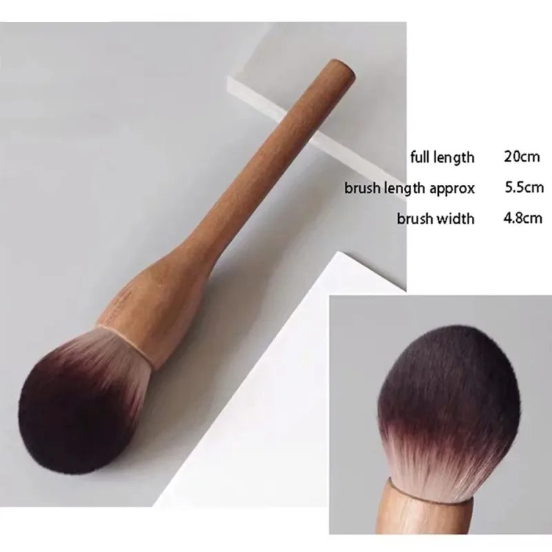 Nya sminkborstar med retro trähandtag Supermjuka valnötslösa Powder Blush Foundation Konturborste Kosmetiska sminkverktyg