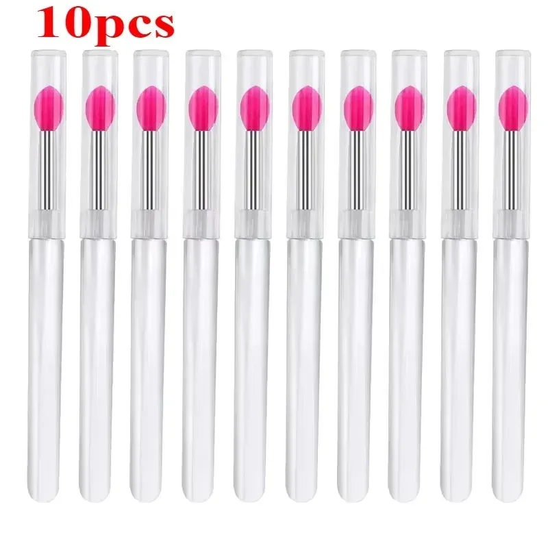 3/5/10PCS Reusable Lip Brush Silicone Lip Mask Applicator Transparent Lipstick Tool For Lip Gloss Eyeshadow Brushes Makeup Tools