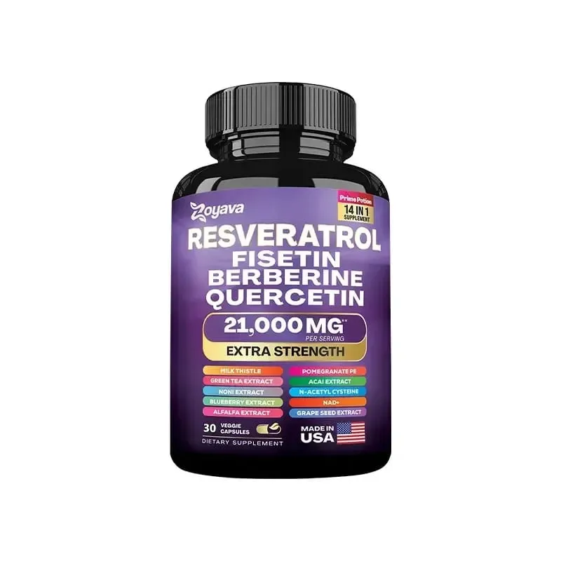 Resveratrol Extract Capsules - Mga Benepisyo sa Immunity Antioxidants Ang Cardiovascular Health ay Nagtataguyod ng Makinis na Balat