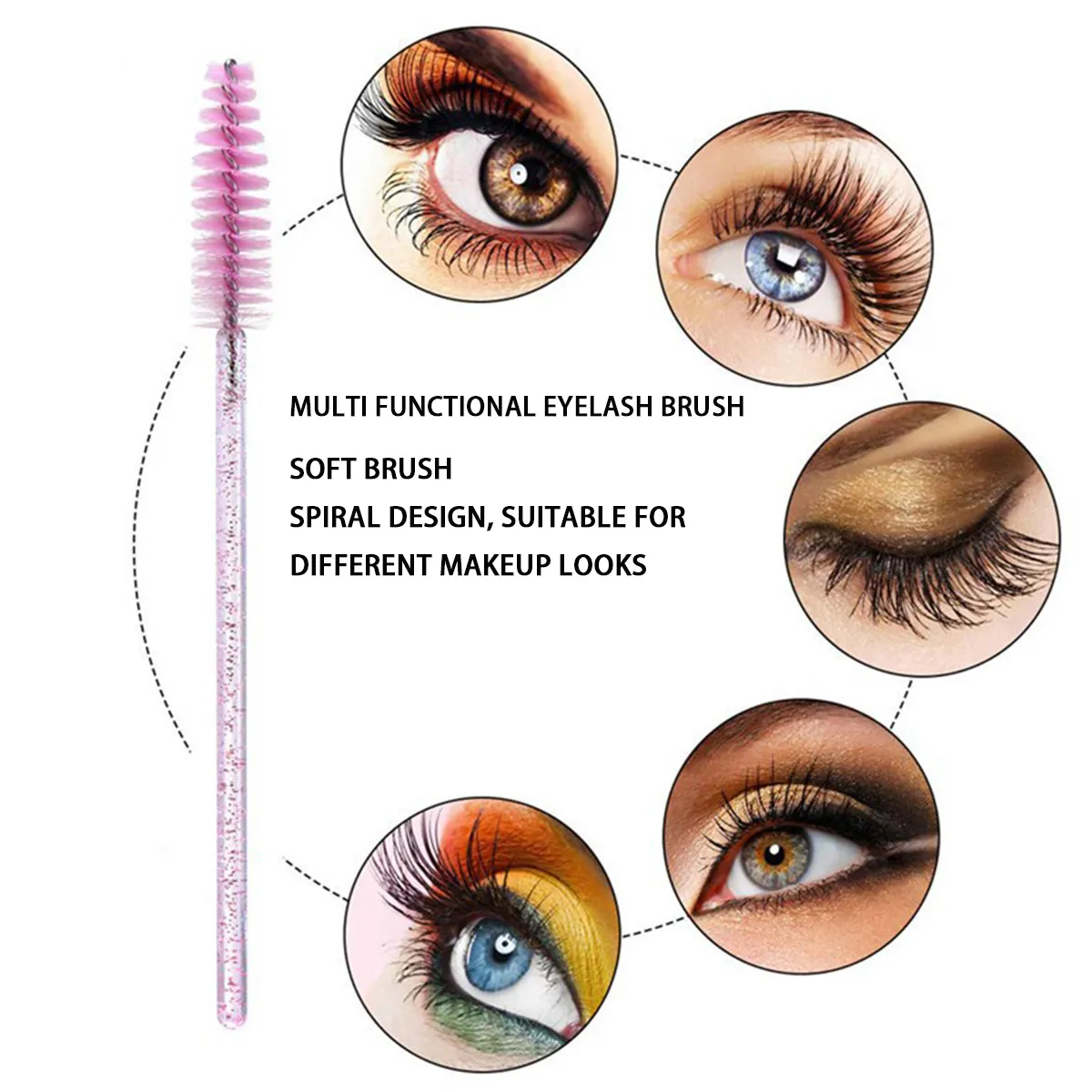 500Pcs Eyelash Brushes Eyelashes Extension Brush Mascara Wands Applicators Makeup Accessories Para sa Eyelashes Eyebrows Wholesaler