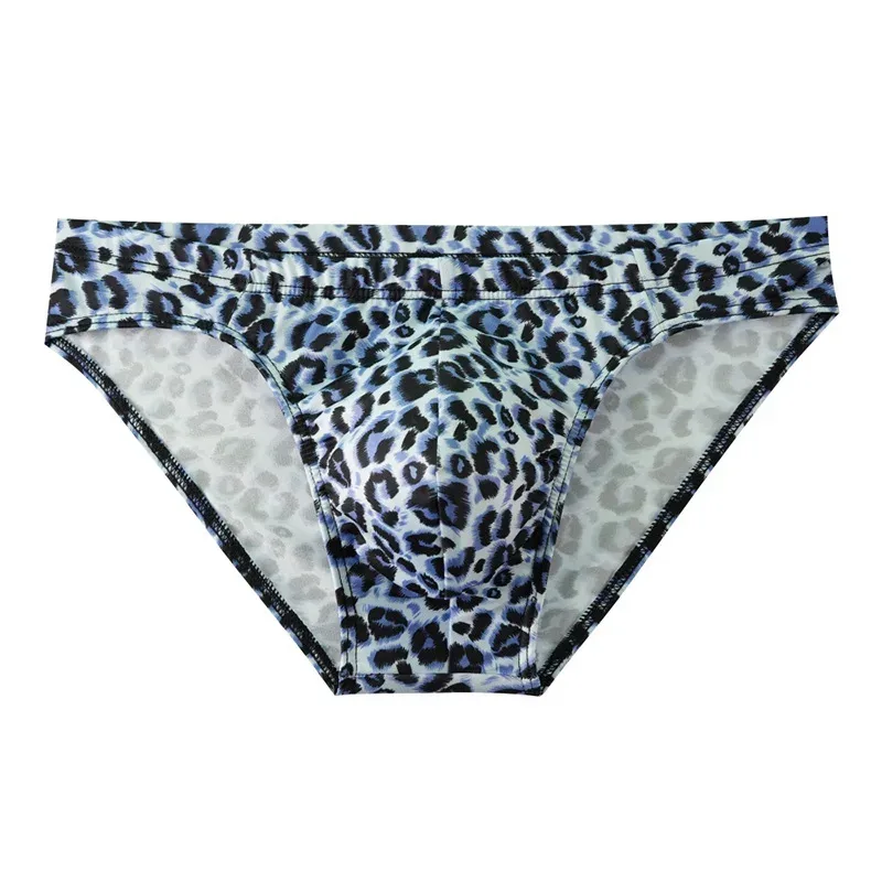 2PCS Men's Briefs Leopard Print Men's Briefs Stretch Waist sexy Breathable Soft Comfortable Wild Shorts Men's Briefs
