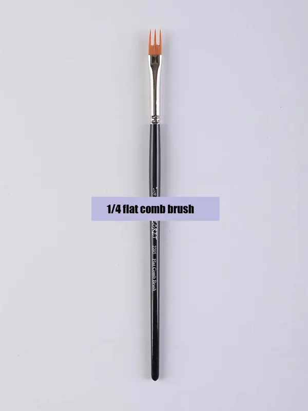 Professional 5 pcs Flat Comb Brush Nylon Paint Drawing Brushes Oil Artists Painting Brush Set Para sa Artista Student