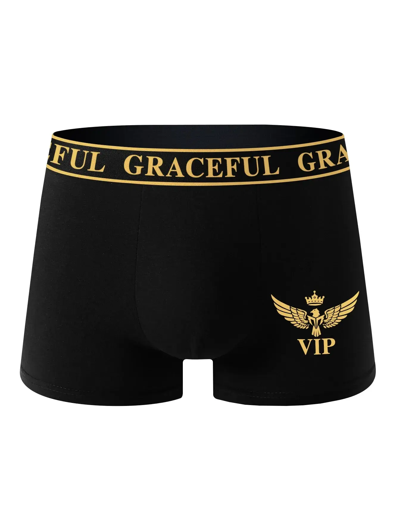 4-Pack Men's Underwear Comfortable Breathable Soft Boxer Shorts Black Gold High-End Sporty Casual Men's Briefs Underwear