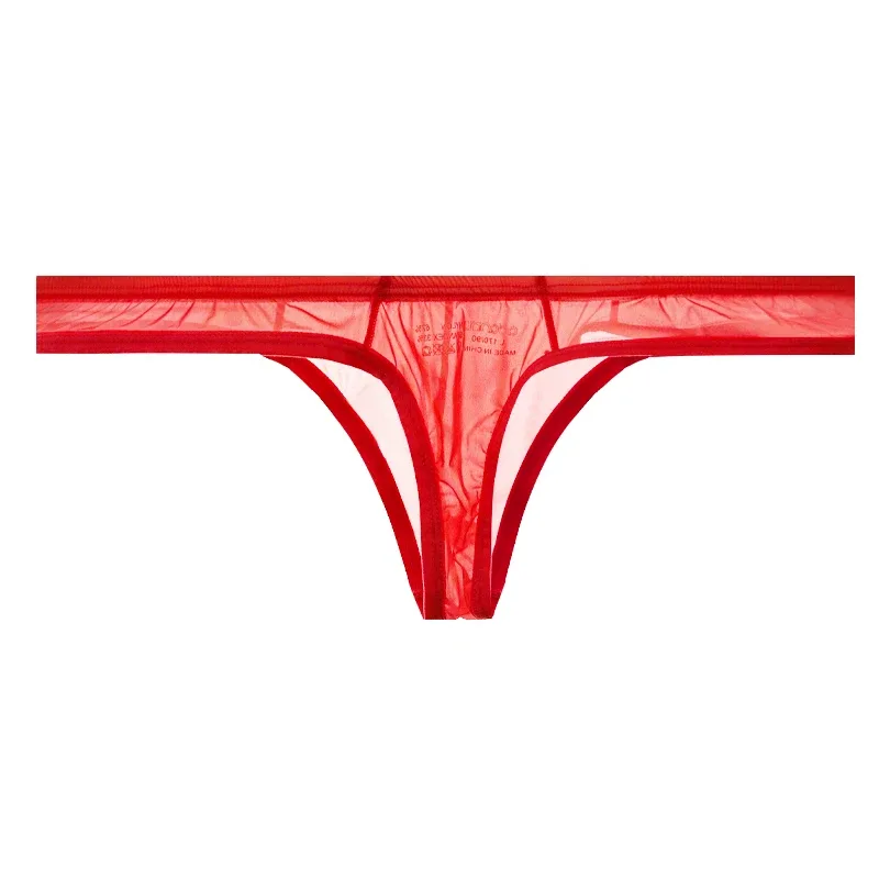 Ultra Thin Sheer Briefs Men Underwear Cooling Knickers Low Rise Bulge Pouch Underpants Soft Mesh Panties Male Thong Pants