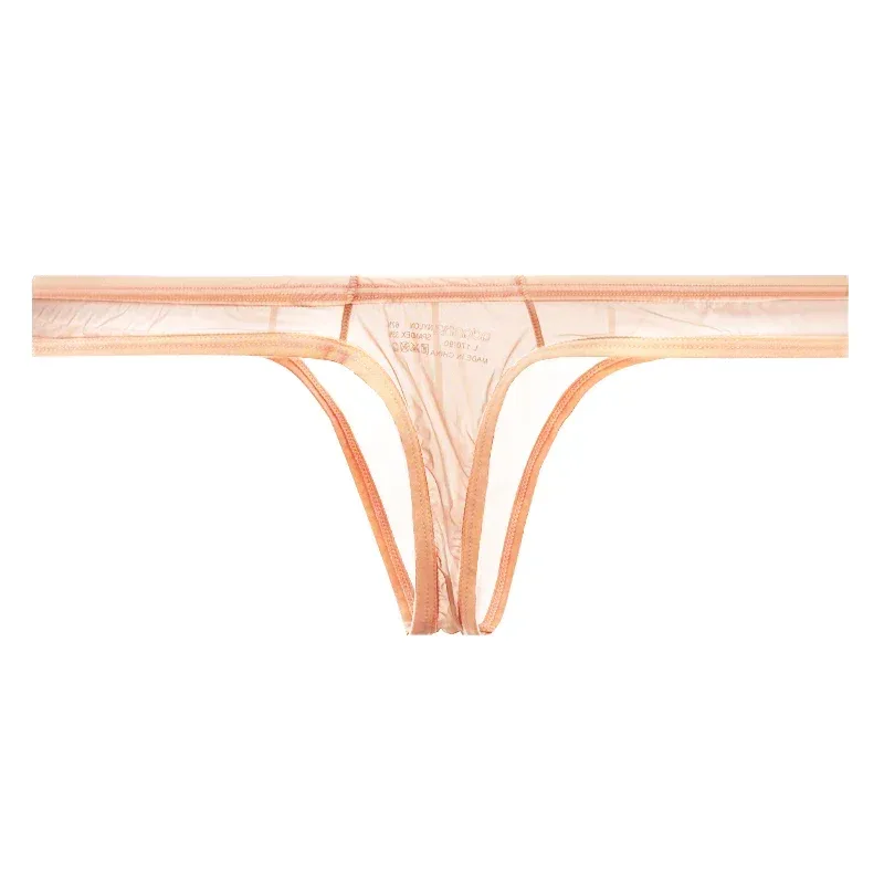 Ultra Thin Sheer Briefs Men Underwear Cooling Knickers Low Rise Bulge Pouch Underpants Soft Mesh Panties Male Thong Pants