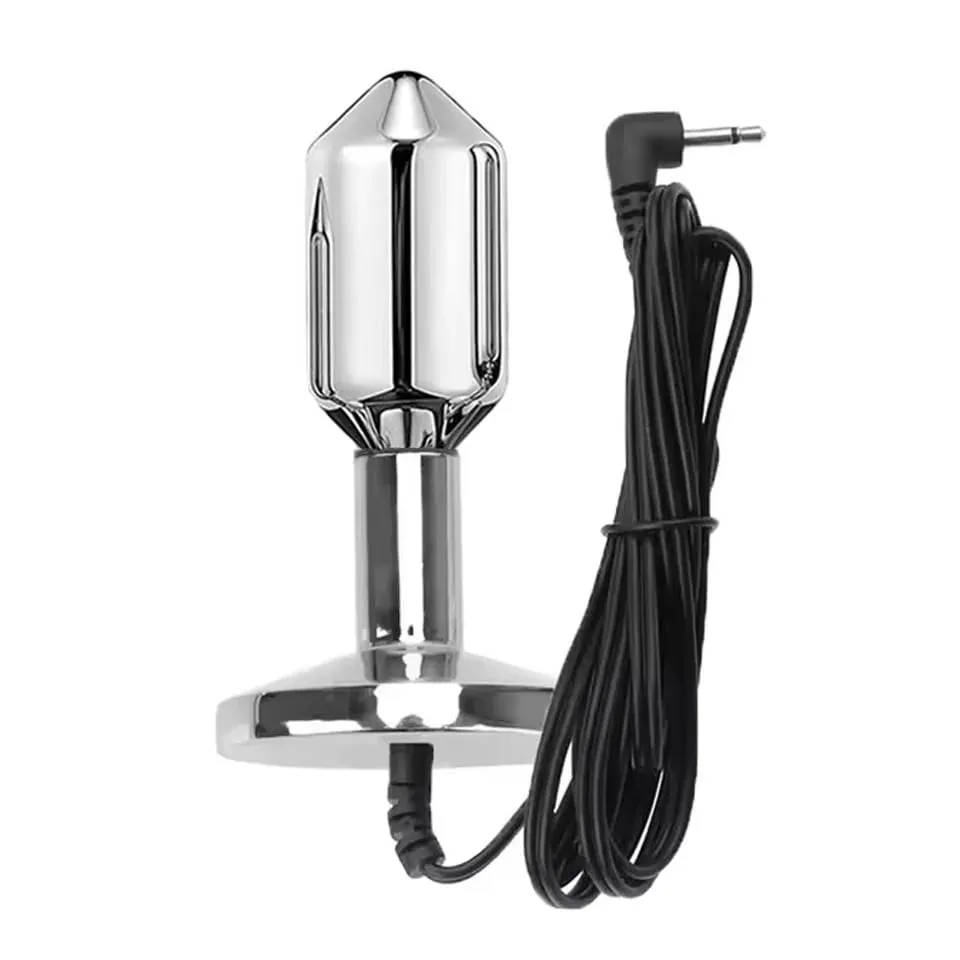 Bi-polar Electro Shock Anal Butt Plug Set Small Medium Large Metal Anal Beads Electric Shock Stimulation Sex Toy