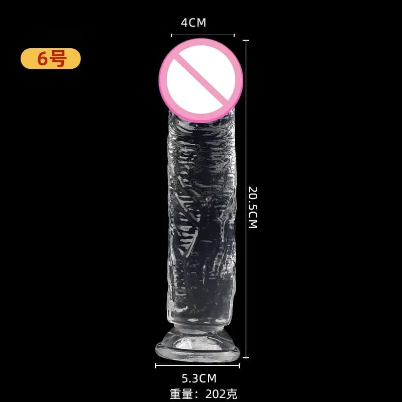 Ρεαλιστική βεντούζα πέους Dildo Jelly Dildo Big Dick Θηλυκός Αυνανιστής Κλειτορική Διέγερση Λεσβιακά σεξουαλικά παιχνίδια για γυναίκες 7 μεγεθών