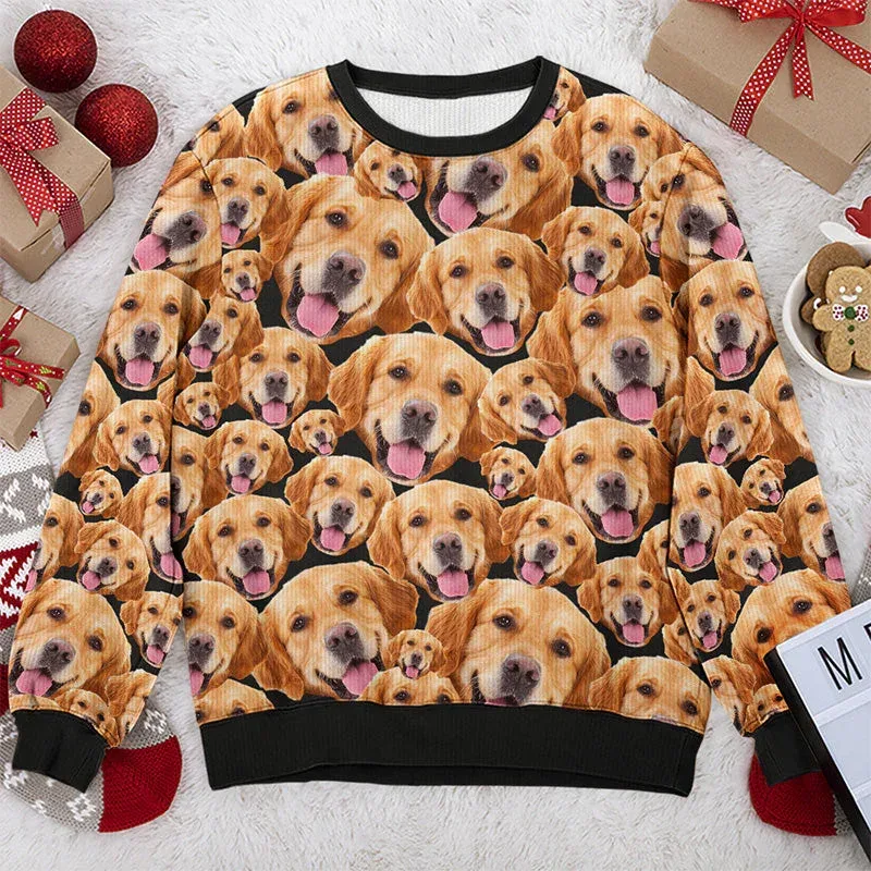 Peribadikan Foto Anda Cetakan 3D Sweater Krismas Hodoh Pakaian Seluar Wajah Keluarga DIY Baju Baju Imej Lucu Hadiah Xmas Peribadi Uniseks