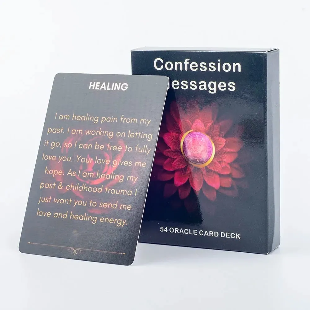 54 Oracle Card Deck for Confession Messages Μήνυμα αγάπης Προφητεία Λέξεις-κλειδιά Επιτραπέζιο παιχνίδι μαντείας 10,3*7,3cm