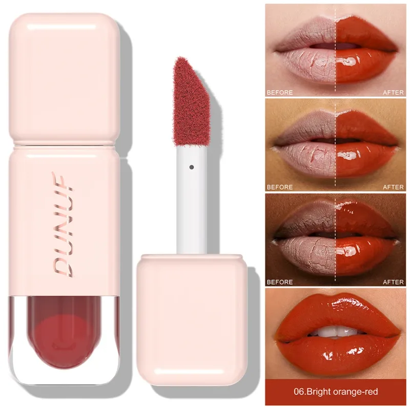 Glossy Lip Gloss Mirror Water Lip Tint Long Lasting Non-sticky Cup Liquid Lipstick Moisturizing Nude Red Brown Lip Makeup — image 14