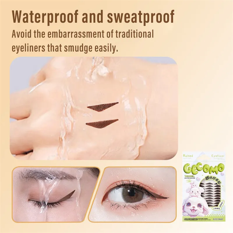 Makeup Stencils Eyeliner Stamp Sticker Water Resistant Sweat Resistant Fitting Eye Beauty Stickers Adjusting Eye Eyeliner Patch