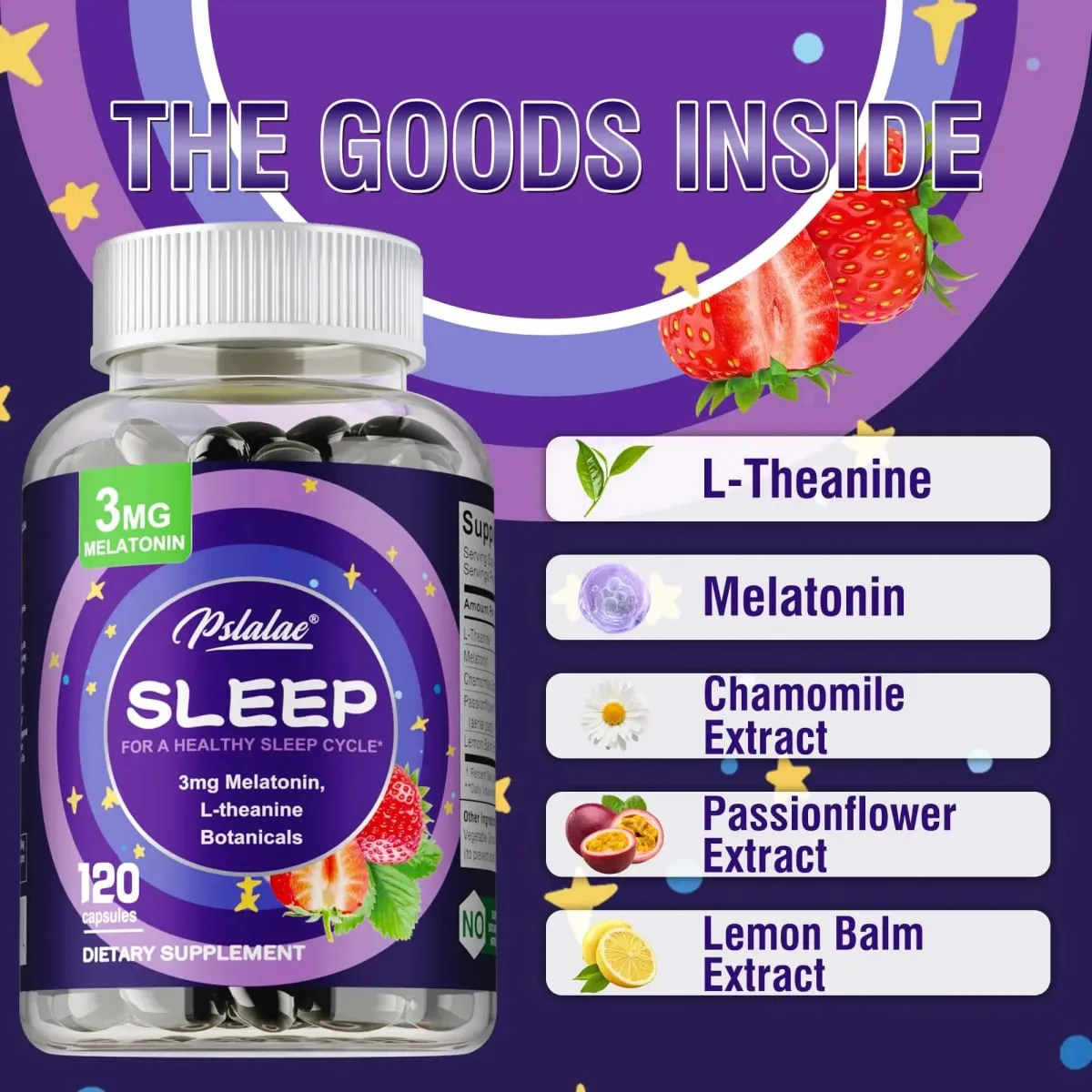 Sleep Supplements - Relieve Stress Improve Insomnia Improve Sleep Quality and Deep Sleep