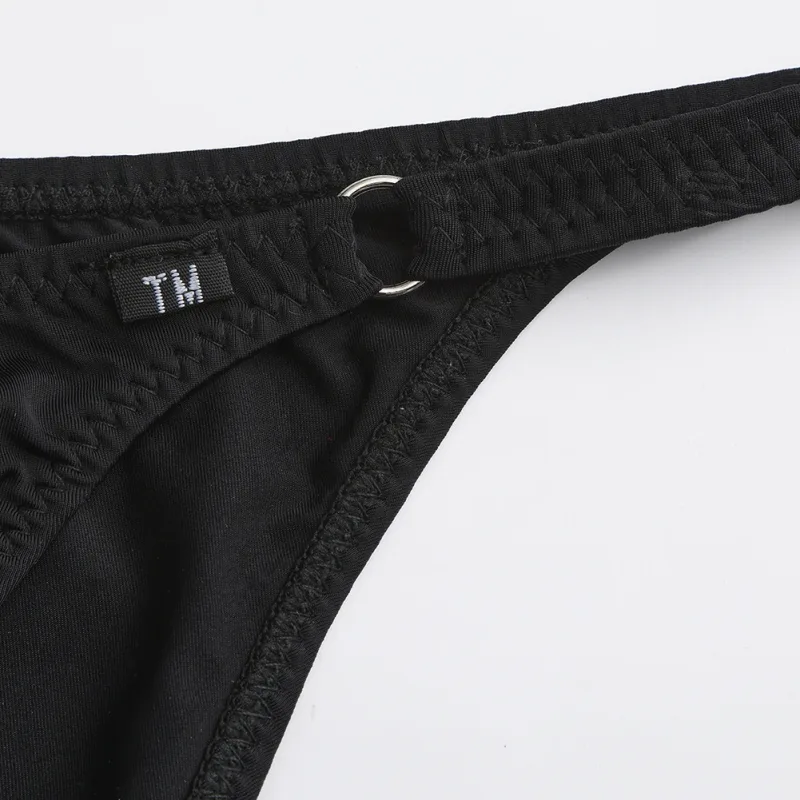 Men's Half-covered Butt Briefs Bulge Pouch Comfortable Underwear Gay Lingerie Sexy U Convex Belt Loop Low Waist Underwear