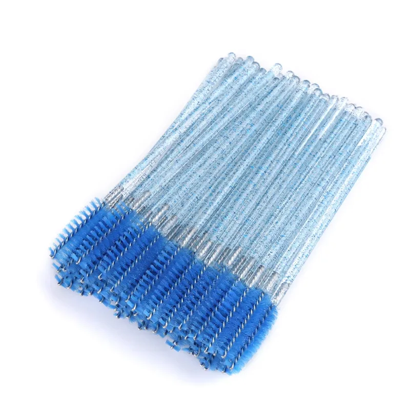 50pcs Disposable Eyelash Brushes Extension Crystal Eyebrow Brush Mascara Wand Eye Lashes Cosmetic Tool Set Makeup Beauty