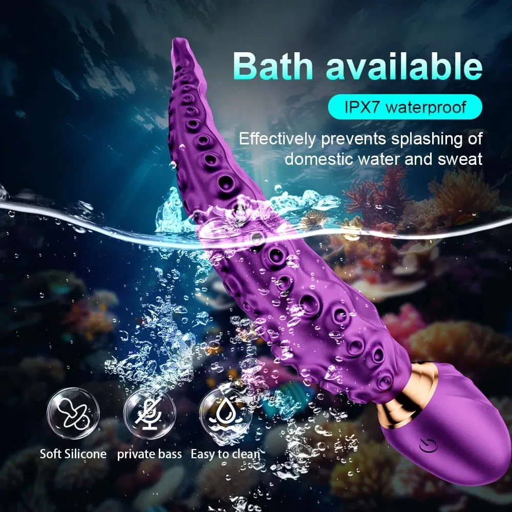 360° Rotation Vibrating Monster Dildo Octopus Tentacle G-Spot Clitoris Vibrators Nipple Stimulation Adult Sex Toys Women