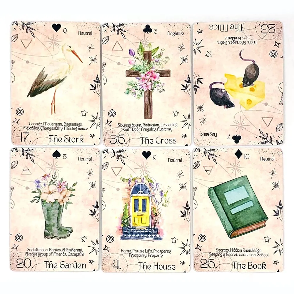 למכירה חמה של Oracle Cards Game Board גרסה אנגלית 36 חפיסת קלפים מאוירת להפליא משחק קלפי חיזוי גורל למשפחה