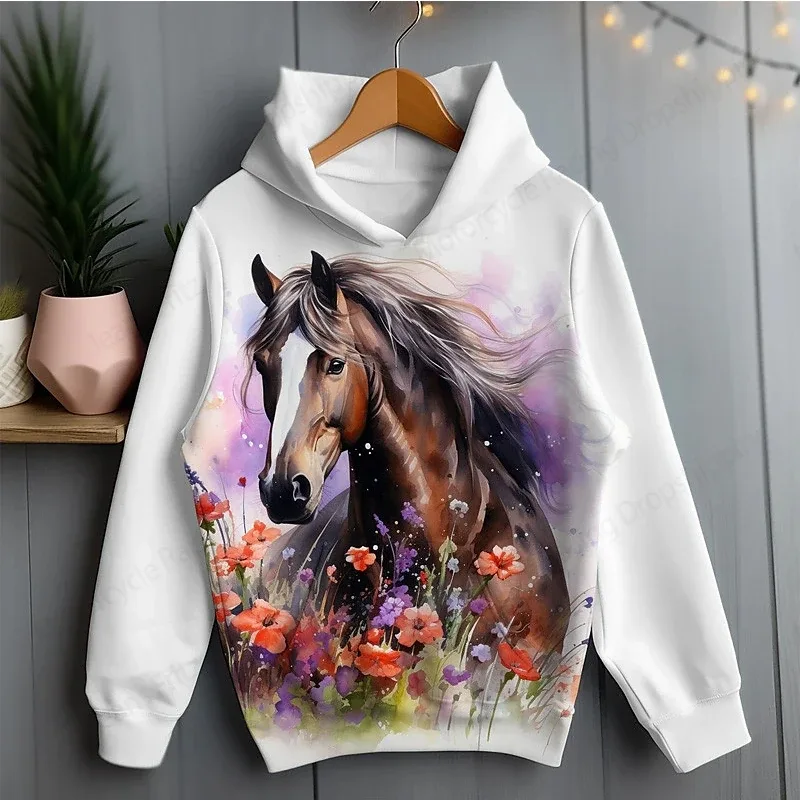 Sweatshirt Haiwan Lucu Ayam Tupai Kuda Arnab Cetak 3d Hoodie Lelaki Wanita Fesyen Oversize Hoodies Wanita Sweat Street Coat