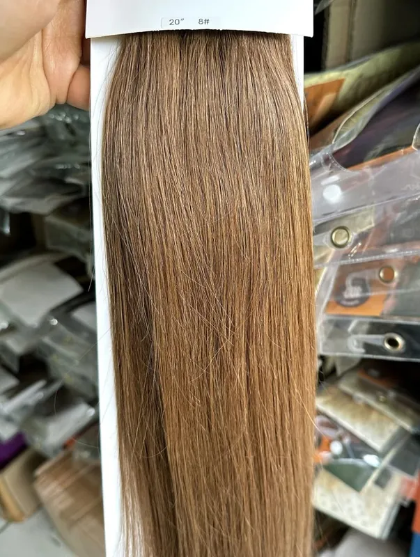 קליפס-אין 100% תוספות שיער אנושי רמי 16"-24" 3 יחידות סט 100 גרם-200 גרם קליפס בשלושה חלקים 1x25 ס"מ 2x10 ס"מ טבעי ישר