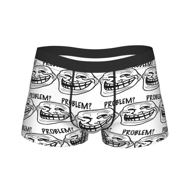 Rage Comic Trollfac Trunk Funny Anime Pouch Underwear Hot Sale Corak Boxer Brief Selesa Lelaki Seluar Dalam Plus Saiz