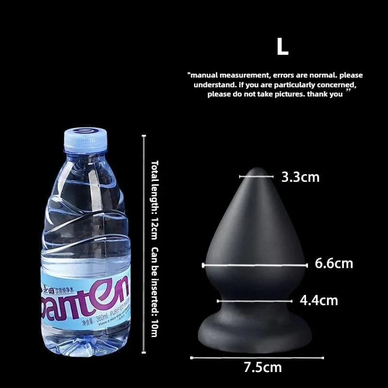 Huge Anal Plug Liquid Silicone Soft Conical Butt Plug Big Anal Dildos for Women Men G-spot /prostate Massage 18+ Sex Toys