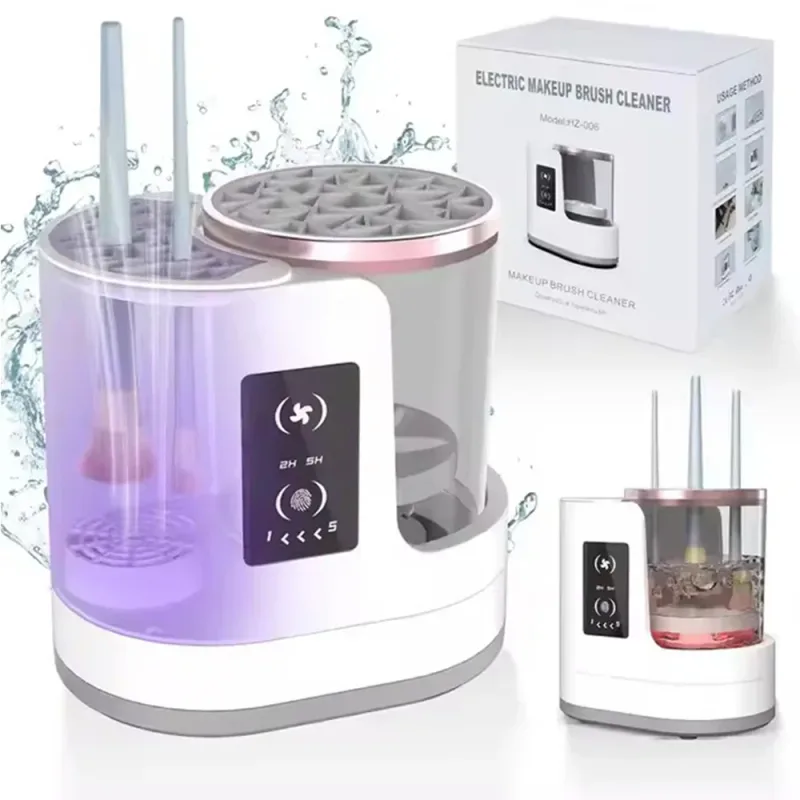 NIEUW Elektrisch 3 IN 1 make-upborstelreinigingsmachine Make-upborsteldroger Draagbare automatische USB-cosmetische borstels Cleaner Tool