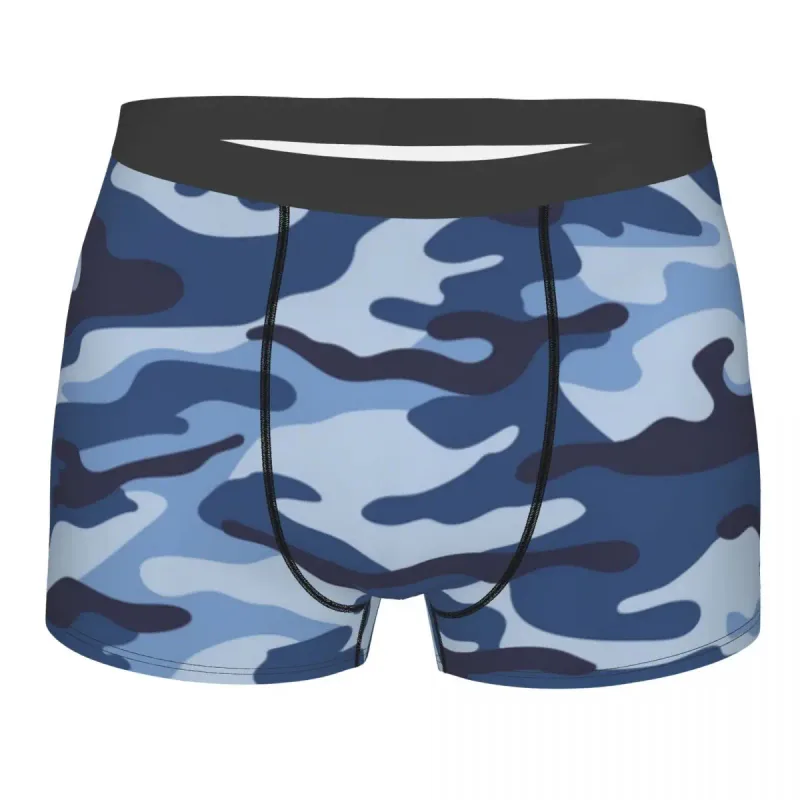 Muž Cool WW2 Camo Spodní prádlo Německo Arm Vojenské Maskovací Boxer Kalhotky Strečové šortky Kalhotky Kalhotky