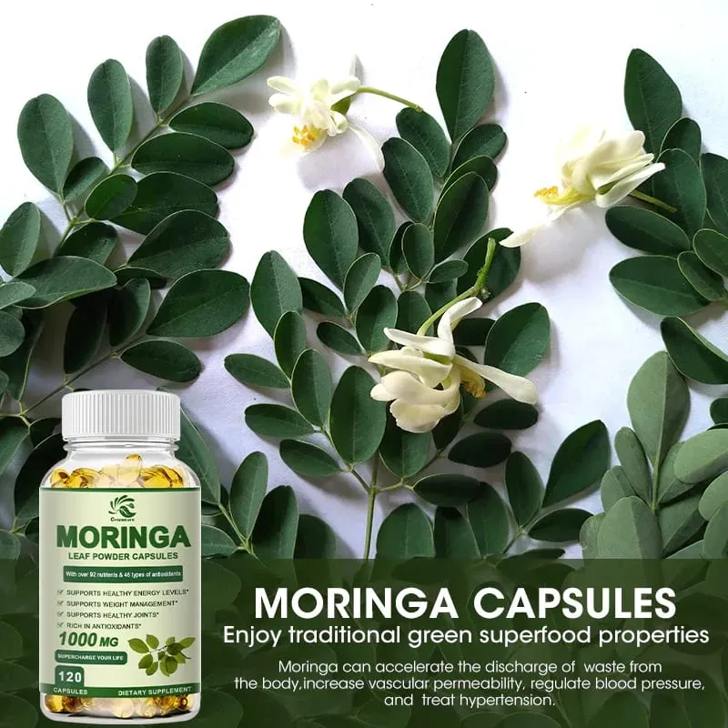 Moringa Extract Capsule Anti Stress Improve Sleep Enhance immunity Antioxidant - 60/120 Capsules — image 6