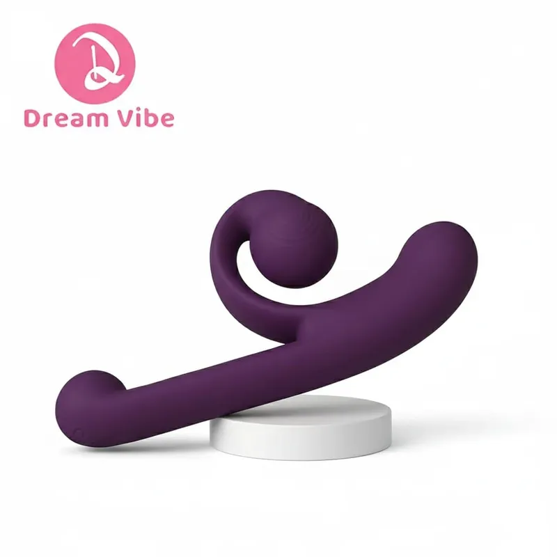Csiga Műpénisz Vibrátor Állítható Clit Fit Behatolás G-Spot Dual Motors Pleasure Women Sex Toy Dupla stimulációs játék Szerelem 18+