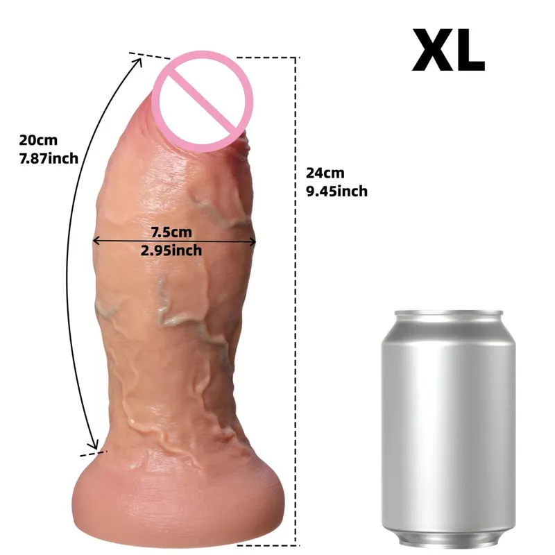 Huge Thick Realistic Dildo Big Penis Double Penetration Anal Plug Vagina Masturbator Fake Dick Adult Sex Toy for Women Sexuales