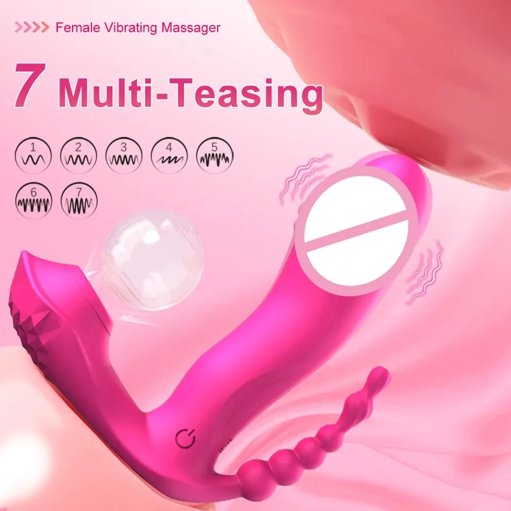Powerful Sucking Vibrator Female Anal Bead Wireless Remote Control Clitoris Stimulator Vagina Massager Adult Sex Toys for Women