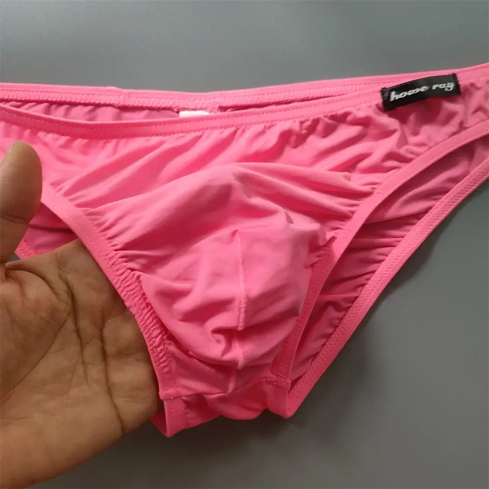 Ice Silk Underwear Men Pouch Underwear Male Elastic Belt Panties Sexy Plus Size Bikini Slips Hombre Seamless Lingerie