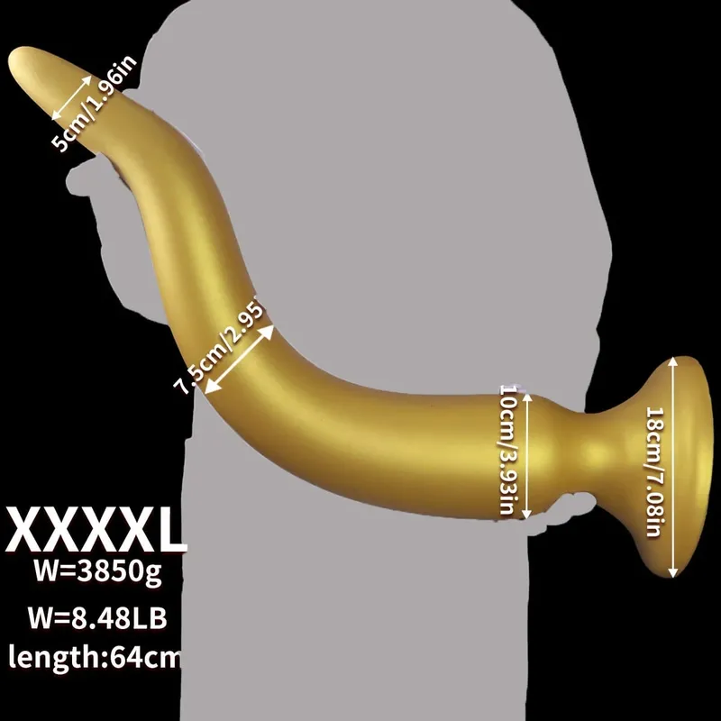 Giant Anal Plug 64CM Super Long Soft Silicone Huge Butt Plug Thick Anal Dildo Dilator with Suction Cup Adult Sex Toys