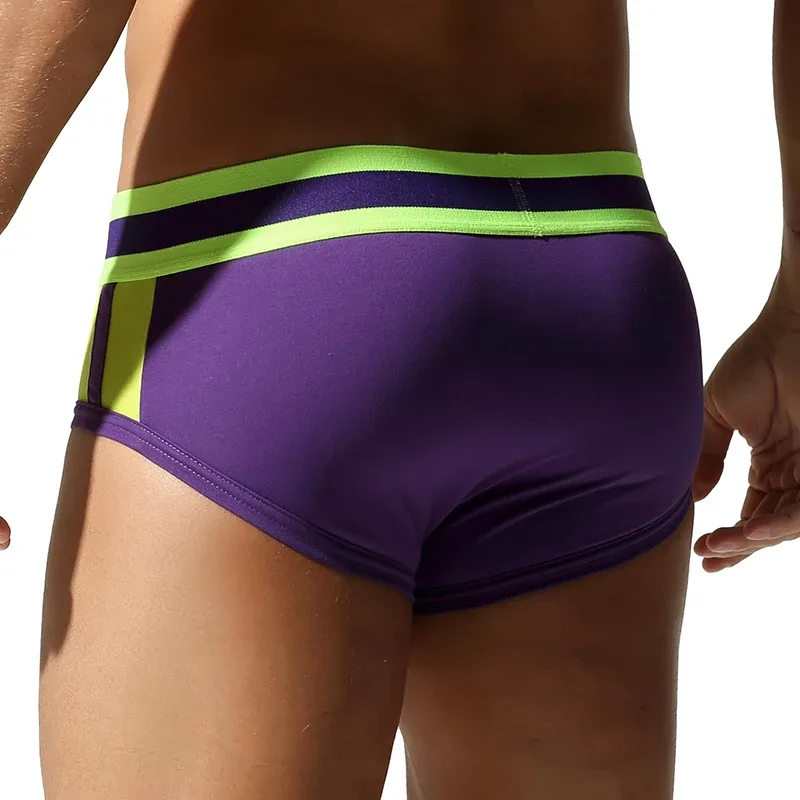 Men's Briefs, Comfortable Cotton, Full Coverage, Sexy Men's Triangle Underwear with Pouch Enhancing Design
