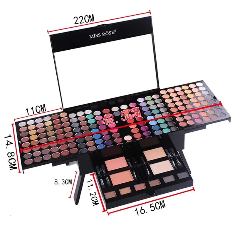 180 Έγχρωμη θήκη για πιάνο Eye Shadow Powder Blusher Σετ πλάκα μακιγιάζ Πολυλειτουργικό κουτί μακιγιάζ Δώρο ανθεκτικό και φορητό