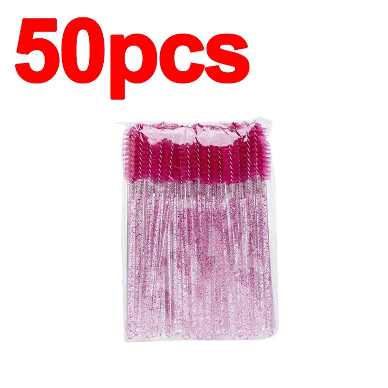 Nieuwe 50/100 Stuks Microbrush Voor Wimpers Borstel Crystal Spoolie Borstels Wenkbrauw Kam Make-Up Beauty Tool Voor Wimpers HZS24