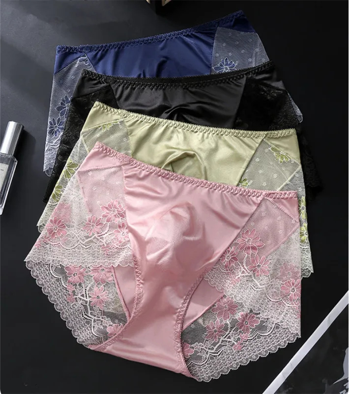 New Men's underwear Light luxury cuecas masculino adults 18 plus size satin lace 3D bag calzoncillos hombre sexys shopping tøy