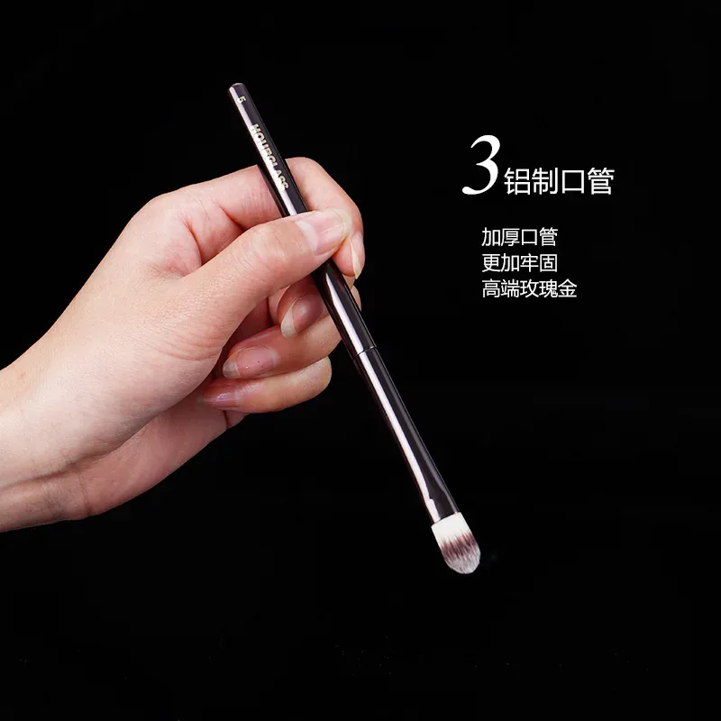 1 Buah #5 Kuas Makeup Concealer Kuas Make Up Eyeshadow Detail Hidung Alat Kosmetik Profesional Indah Pegangan Logam dengan Kotak