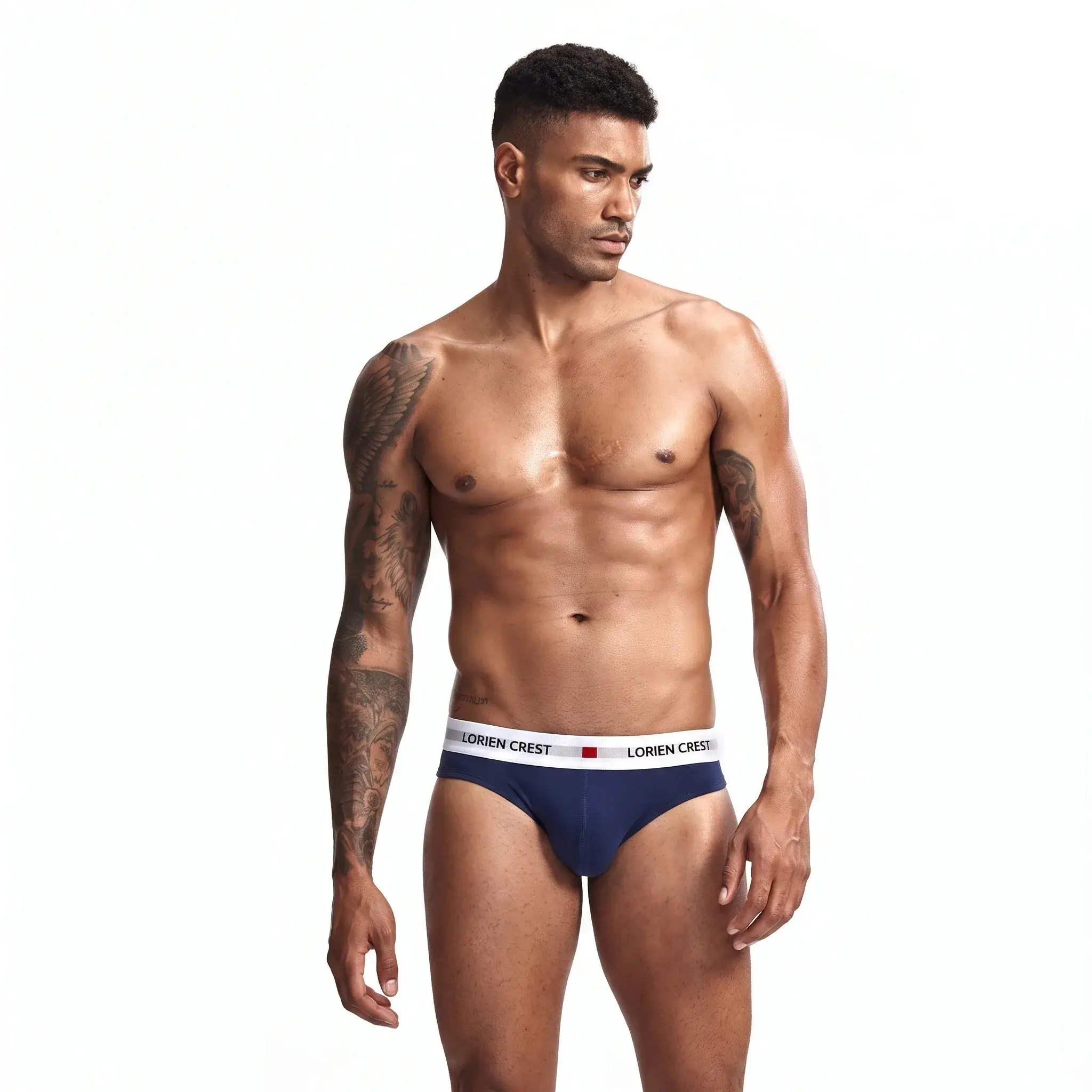 3Pcs Low Waist Men's Cotton Briefs, No‑Fly U‑Pouch Sports Underwear, Sexy Elastic Breathable Daily Underpants Male